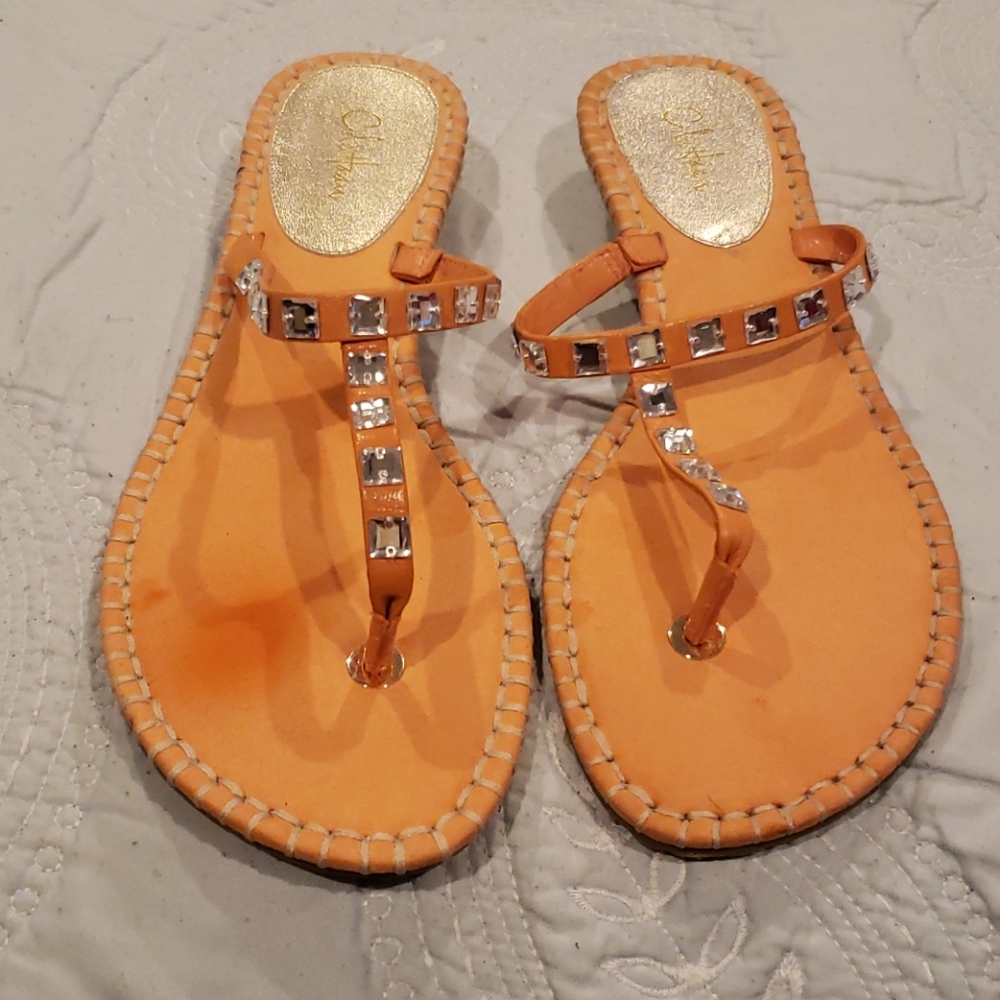 Cole Haan orange sandals 8